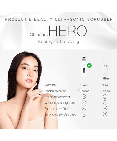 Project E Beauty Ultrasonic Skin Scrubber | Exfoliation Spatula & Wrinkle Remover - Buy Online on GoSupps.com