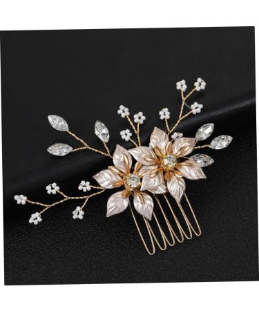Beavorty flower hair comb bride hair comb clip wedding guest gold headband shiny metal headband bridal headdress sparking hair hoops crystal wedding headdress decorate Miss manual - Buy Online on GoSupps.com