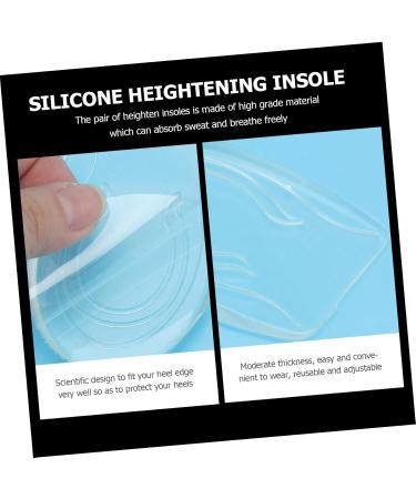 4 Pairs Silicone Heightening Insoles - Massage Cushion Heel Support Pads for Increased Height & Comfort - Buy Online on GoSupps.com