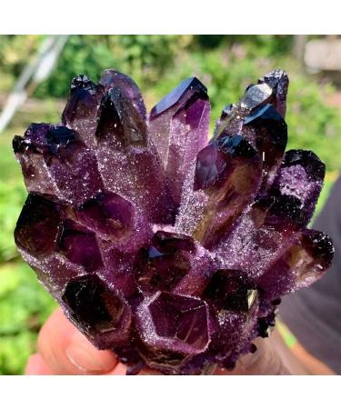 Natural Crystal Rough Natural Purple Crystal Cluster Specimen Home Office Degaussing Decor Gemstones (Size : 810-900g)