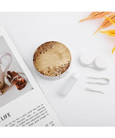 Vintage Music Sheet Contact Lens Travel Kit | Portable Cute Contact Box with Mirror for Daily Use - Buy Online on GoSupps.com