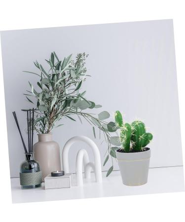 Alipis Potted Cactus Ornament Fake Planta Decor Plastic Flower Pots Plastic Plant Pots Porcelain Artificial Greenery Desktop Adornments Simulation Cactus Statue Silk Flowers Fake Bonsai Green 19X9CM - Buy Online on GoSupps.com
