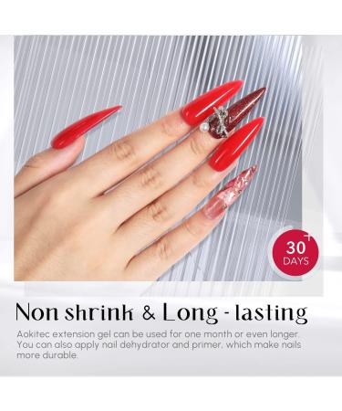 60ml Red Poly Extension Nail Gel - Quick Building UV Nail Gel for Salon & DIY Nail Art - Buy Online on GoSupps.com
