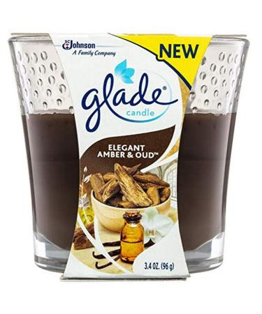 Johnson & Son Glade Elegant Amber & Oud Candle - 3.4oz