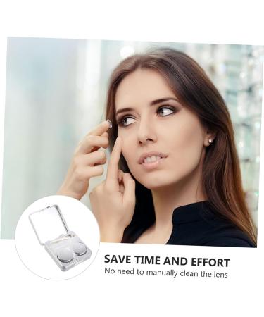 Healeeved 8 STK Square Glasses Case - Compact Travel Contact Lens Holder with Mirror & Lens Storage | Portable ABS Eye Cases - Buy Online on GoSupps.com