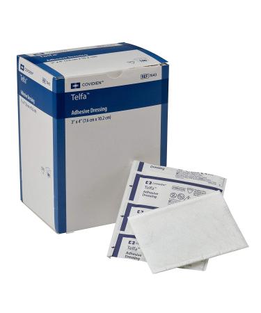 Telfa Non-Stick Pads With Adhesive 3 X 4-100 by KENDALL HEALTHCARE (Coviden)