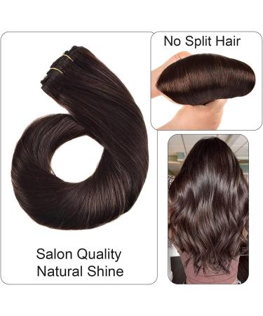 Hair Extensions Dark Brown Clip in Hair Extensions Real Human Hair 100% Remy Human Hair Clip in Extensions Straight Double Weft for Full Head #2 Brown Natural Human Hair(18inches 240g) 18inches 240g - Buy Online on GoSupps.com