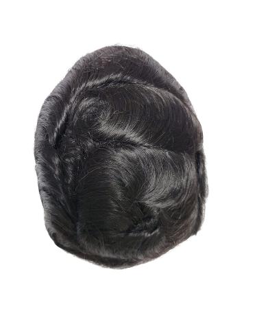 Men's Toupee Fine Mono & PU Wig | Natural Hair Replacement System | 130% Density Male Wig (6in x 8in) - Buy Online on GoSupps.com