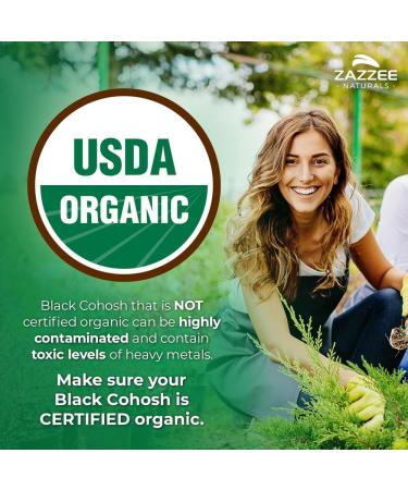 Zazzee Organic Rhodiola Rosea and Organic Black Cohosh Capsules | Rhodiola Plus Black Cohosh for Menopause Hot Flashes Night Sweats & Mood Support | Menopause Support Bundle - Buy Online on GoSupps.com