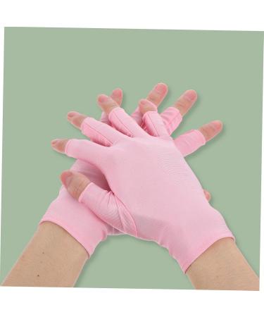 POPETPOP 5 Pairs Nail Gloves Manicure Gloves Nail Uv Protection Gloves for Women Nail Art Gloves Uv Shield Gloves Uv Shield Mittens Pink Moisturizing Nail Polish Spandex - Buy Online on GoSupps.com