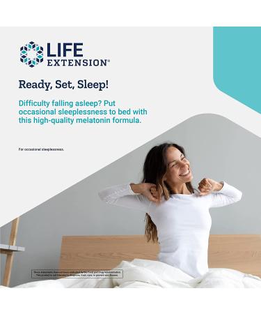 Life Extension Melatonin 500 mcg - 200 Vegetarian Capsules for Sleep Support - Buy Online on GoSupps.com