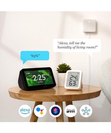 SwitchBot WLAN Thermometer Hygrometer Set - 2 Pieces & Hub Mini | Bluetooth Digital Temperature & Moisture Sensor with App & Data Storage - Buy Online on GoSupps.com