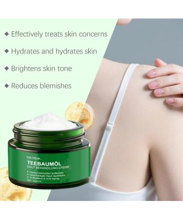 Tea Tree Oil Skin Care Cream Tea Tree Oil Cream Natural cosmetics for the care of impure skin for all skin types 3 pieces 1 3 pieces 30g 1er Pack - Buy Online on GoSupps.com