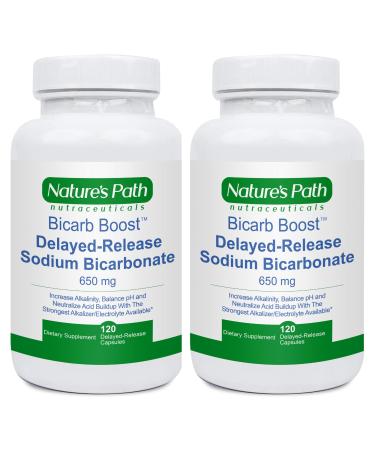 Sodium Bicarbonate 650 mg Tablets - Strongest Alkaline Tablets - Electrolyte Supplement & Keto Electrolyte Pills Salt Tablets Hydration & Rehydration Endurance Stamina: 120 Capsules 120 Count (Pack of 2)