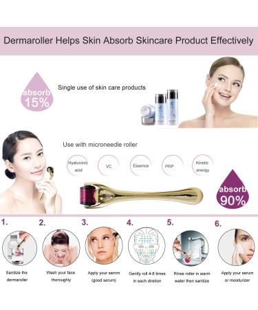 Derma Roller 1.5mm AISONBOO Needle 540 Titanium Micro Needles Roller for Hair Loss Wrinkles Sun Damage Dark Spots Ance Scars Cellulite Stretch Marks to Use on Face Eyes Body - Buy Online on GoSupps.com