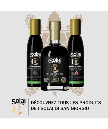 Solai Di San Giorgio Balsamic Vinegar of Modena I.G.P. Organic High Density Made from 100% organic Italian grapes Ideal to accompany red meats cheeses 250 ml - Buy Online on GoSupps.com