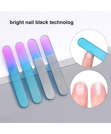 Glass Nail File Nail Files and Buffers Glass Nail File with Cases 5 Pieces Double Sided Physical Polishing Glass Files for Nails Professional Manicure Nail Care for - Buy Online on GoSupps.com