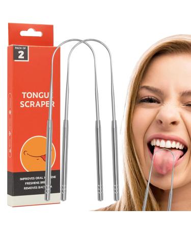 Buy Stainless Steel Tongue Scraper for Adults - Effective Tongue Cleaner to Reduce Bad Breath | ibuloule - Buy Online on GoSupps.com