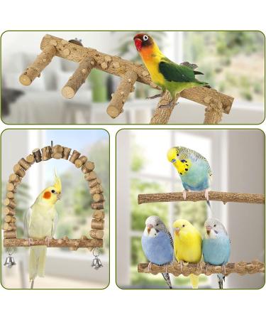 LIMIO 4 Pack Bird Swing & Perch Toys for Small Parakeets, Cockatiels, Conures - Natural Wood Bird Ladder for Cage - Ideal for Finches, Budgies, Macaws, Parrots, Love Birds - Buy Online on GoSupps.com