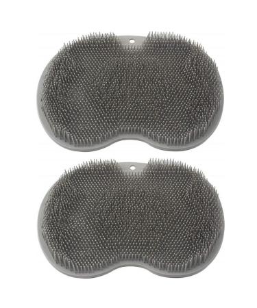 Uramoto shower-foot scrubber mat with non-slip suction cups foot scrubber for use in the shower silicone footbrush cleaning agent massage for dead skin improves the 2 pieces gray - Buy Online on GoSupps.com