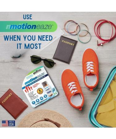 MotionEaze Non-Drowsy Motion Sickness Relief - All Natural Drug-Free Formula - Fast Relief for Travel | 5ml Made in the USA - Buy Online on GoSupps.com