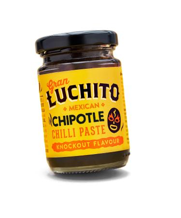 Gran Luchito Mexican Chipotle Chili Paste 3.5oz | Handmade in Mexico | Super Smoky Chipotle Sauce with A Medium to High Heat | All Natural & Gluten/GMO Free - Perfect For Mexican Cooking 3.5 Ounce (Pack of 1)