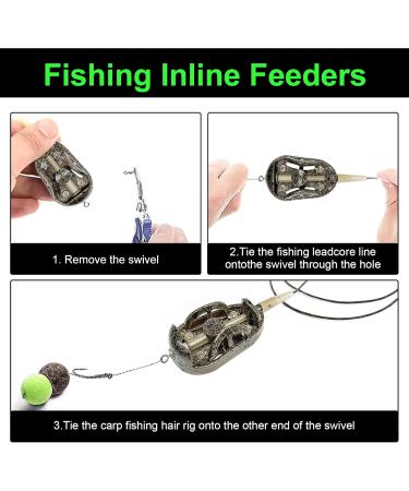 Realure 4-in-1 Method Feeder Accessories for Carp Fishing - Inline Lead Feeder with Weights | 40G 50G 60G | Pellets & Feeder Rod Essentials - Buy Online on GoSupps.com