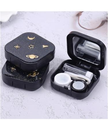 Shop Cloxk's Starry Sky Contact Lens Etui | 1PC Fall Black Kit with Mirror Perfect for Women! - Buy Online on GoSupps.com