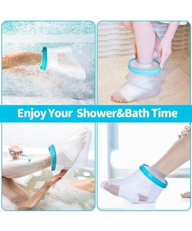Waterproof Foot Shower Protector for Cast - Reusable Cover for Toe, Ankle, Leg Wound - Keep Foot Dry - Ideal for Showering - Buy Online on GoSupps.com