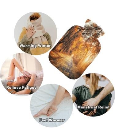 Buy Naanle 2L Hot Water Bottle - Autumn Forest Design for Pain Relief & Warmth | Ideal for Back Hand Foot & Neck Therapy - Buy Online on GoSupps.com