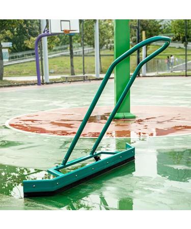 Tennis Court Squeegee Aluminum Alloy Floor Water Sweeper 360 Universal Wheels with Thickened Durable High Elastic Rubber Strip for Patios Tile/Wood Floors