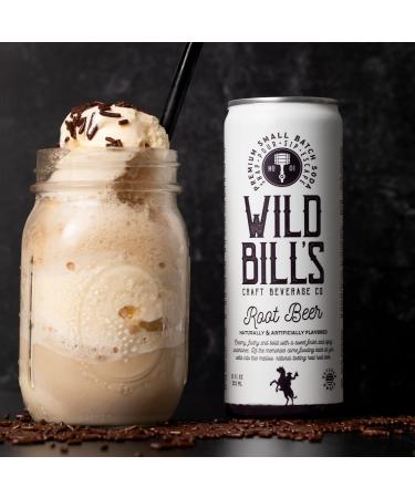 Wild Bill's 4-Flavor Soda Sampler Pack - (12 oz 12-Pack) - Root Beer, Vanilla Cream, Black Cherry, Orange Cream - Caffeine Free, Gluten Free, Vegan - Made with Pure Cane Sugar - Buy Online on GoSupps.com