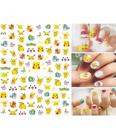 Cartoon Nail Art Stickers - Cute Anime Design, 3D Self Adhesive Decals for Girls, Kids, Women - Kawaii Manicure Decoration (4 Sheets) - Buy Online on GoSupps.com