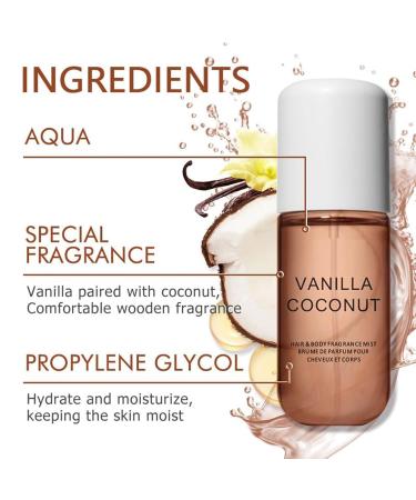 Koec Vanilla Coconut Perfume Vanilla Skin Body Mist Koec Hair Perfume Vanilla Essential Oil For Skin Vanilla Coconut Hair And Body Perfume Spray (Rose Lychee) (Dragon Fruit) - Buy Online on GoSupps.com