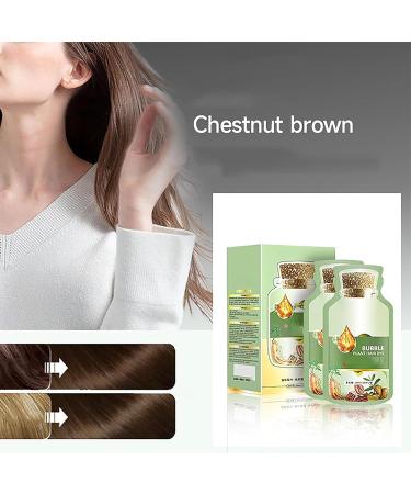 Huang YI Natural Plant Hair Dye Natural Plant Hair Dye New Botanical Bubble Hair Dye 10Packs/Box Instant Natural Hair Dye Shampoo for Women and Man (Coffee) - Buy Online on GoSupps.com