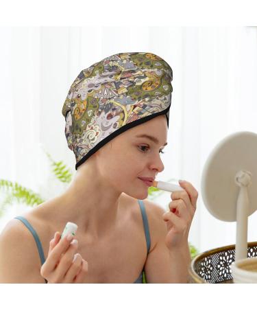 Ethnic Colorful Doodle Microfiber Hair Towel | Soft & Super Absorbent Quick Dry Wrap for Long Curly Thick Hair - Perfect for Women - Buy Online on GoSupps.com