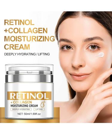Anti-Aging Retinol Face Moisturizer Hydrating & Anti-Wrinkle Face Cream for Women & Men Deep Hydration Reduces Wrinkles Fine Lines&Pores Firms Skin Daily Moisturizer Face Cream Day & Night 1.76oz - Buy Online on GoSupps.com