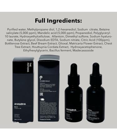 Buy The Potions AHA BHA Facial Ampoule 30ml for Sebum Control - Korean Skincare for Glowing Skin - Buy Online on GoSupps.com