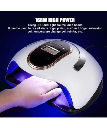 168W LED UV Nail Lamp Portable Fast Curing Gel Polish Nail Dryer with Handle for Salon and Home Use Manicure Pedicure Nail Art Machine(UK) - Buy Online on GoSupps.com
