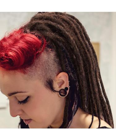 Handmade Ombre Reddish Brown Dreadlocks - No Lifting 60cm Double Ended Extensions 10 Strands Thick 0.6cm Crochet Hair for Women - Buy Online on GoSupps.com
