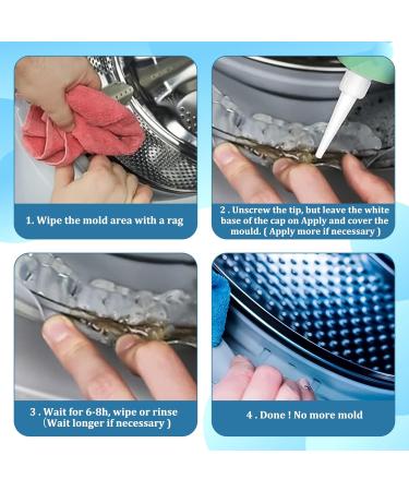 INBOLM Mould Remover Gel Washing Machine Mould Remover Mildew Remover Mould Magic Mould Remover For Bathroom Toilet Washing Machine Seal Kitchen Sink Grout Tile Stains 150ml - Buy Online on GoSupps.com