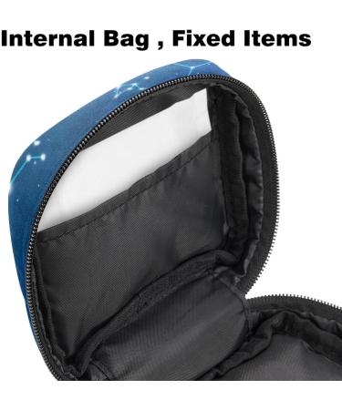 Shop Glittering Galaxy Constellation Women's Storage Bag | Large Menstrual Cup Pocket with Zipper - Perfect for Panty Liners & Tampons - Buy Online on GoSupps.com
