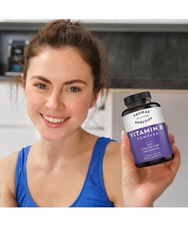 Thomas' all-natural Remedies Vitamin B Complex with Choline PABA & Inositol Supports Energy Metabolism Clarity & Nerve Support Hair Skin Nails Vitamins Made in USA 60 Vegan Capsules - Buy Online on GoSupps.com