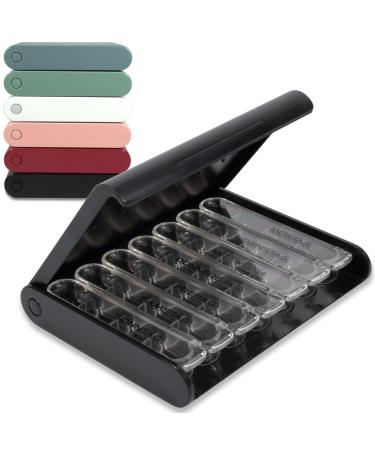 24/7 MEDICASE Danish Design Pill Box for 7 Days - For smaller pill dosages (Black) - Buy Online on GoSupps.com