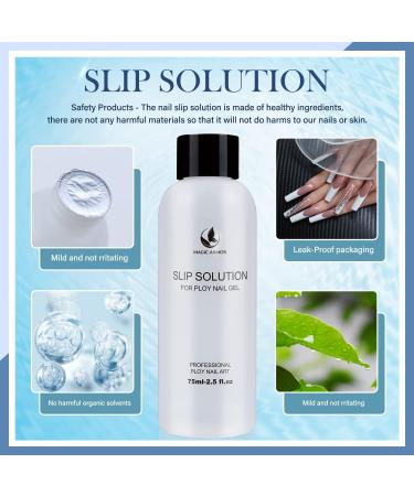 MAGIC ARMOR Slip Solution Poly Nail Gel Kit 5oz Slip Solution for Poly Nail Extension Anti-stick Gel Solution Liquid With Dual-Ended Gel Nail Brush Tip 8pcs Nail Clips Crystal Cup for Poly Nail Gel Nail Art Kit - Buy Online on GoSupps.com