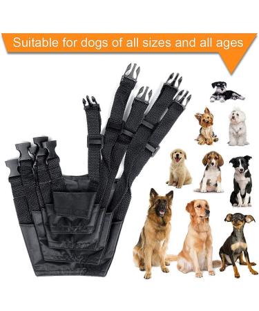 ewinever Dog Muzzles To Prevent Biting 5 PCS Different Sizes for Small Medium And Large Breathable Dog Muzzle with Adjustable Strap Black - Buy Online on GoSupps.com