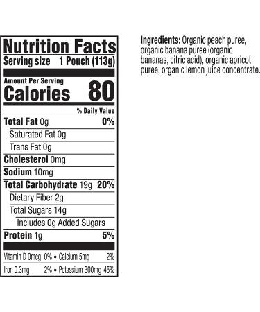 Plum Organics Stage 2 Organic Baby Food Meals 6+ Months - Peach Banana Apricot - 4 oz Pouch (Pack of 6) - Buy Online on GoSupps.com