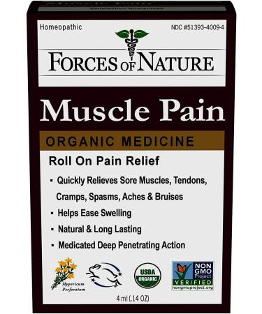 Forces of Nature Organic Muscle Pain Relief - 4ml Natural Remedy - Buy Online on GoSupps.com
