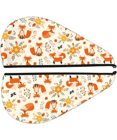 Hair Towel Wrap with Button - Quick Drying Towel Turban for Fast Hair Drying | Flower Fox - Buy Online on GoSupps.com