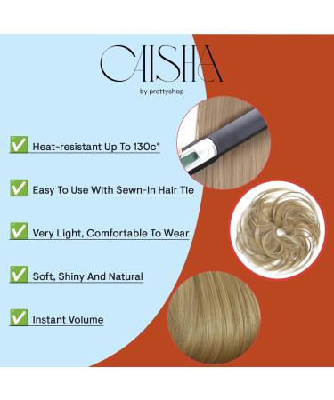 CAISHA XXL Hair Part Gum - Heat-Resistant Wavy Art Fiber Light Brown Blond Mix for Braids & Dutt | DM17cm - Buy Online on GoSupps.com
